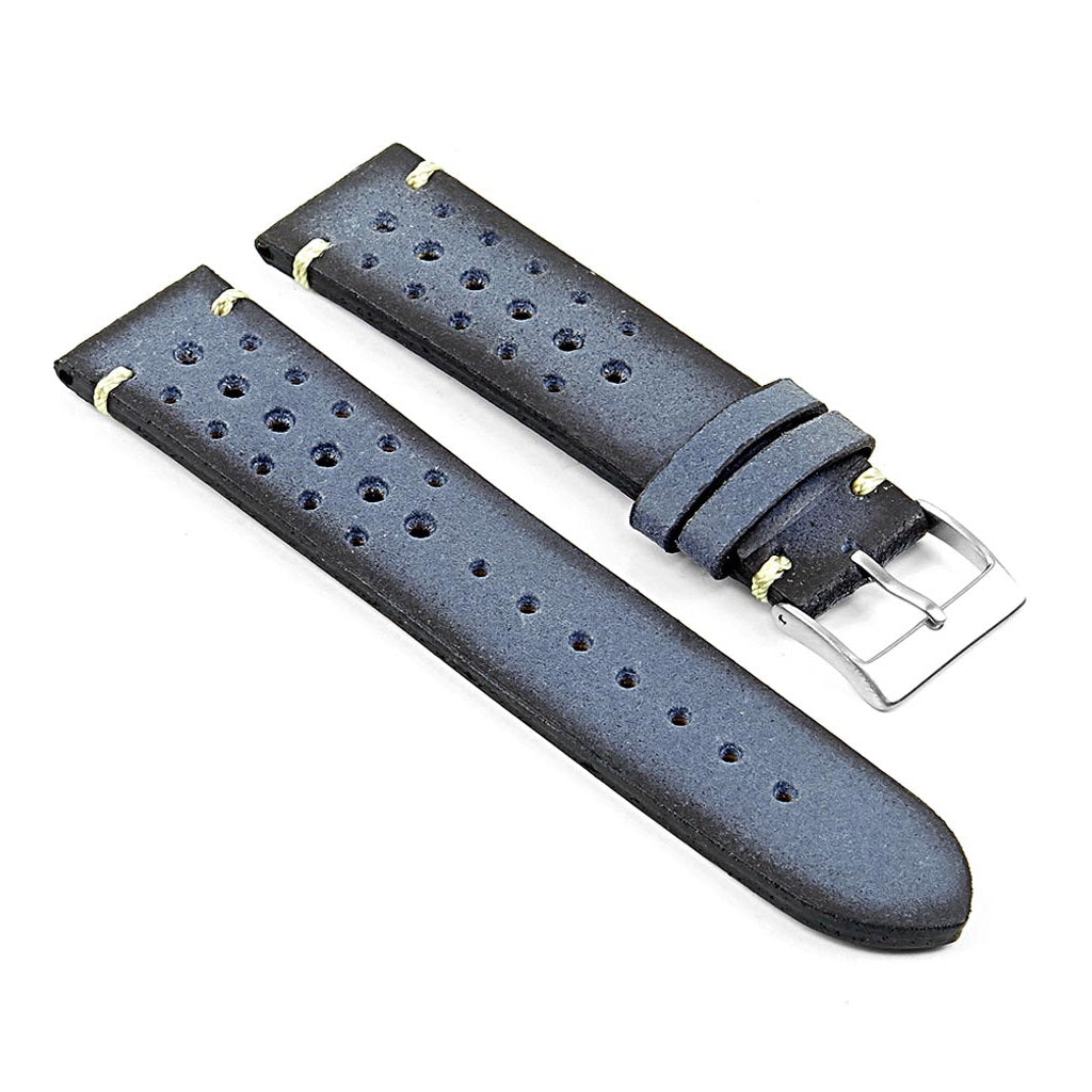 DASSARI Speedster Perforated Vintage Leather Rally Strap