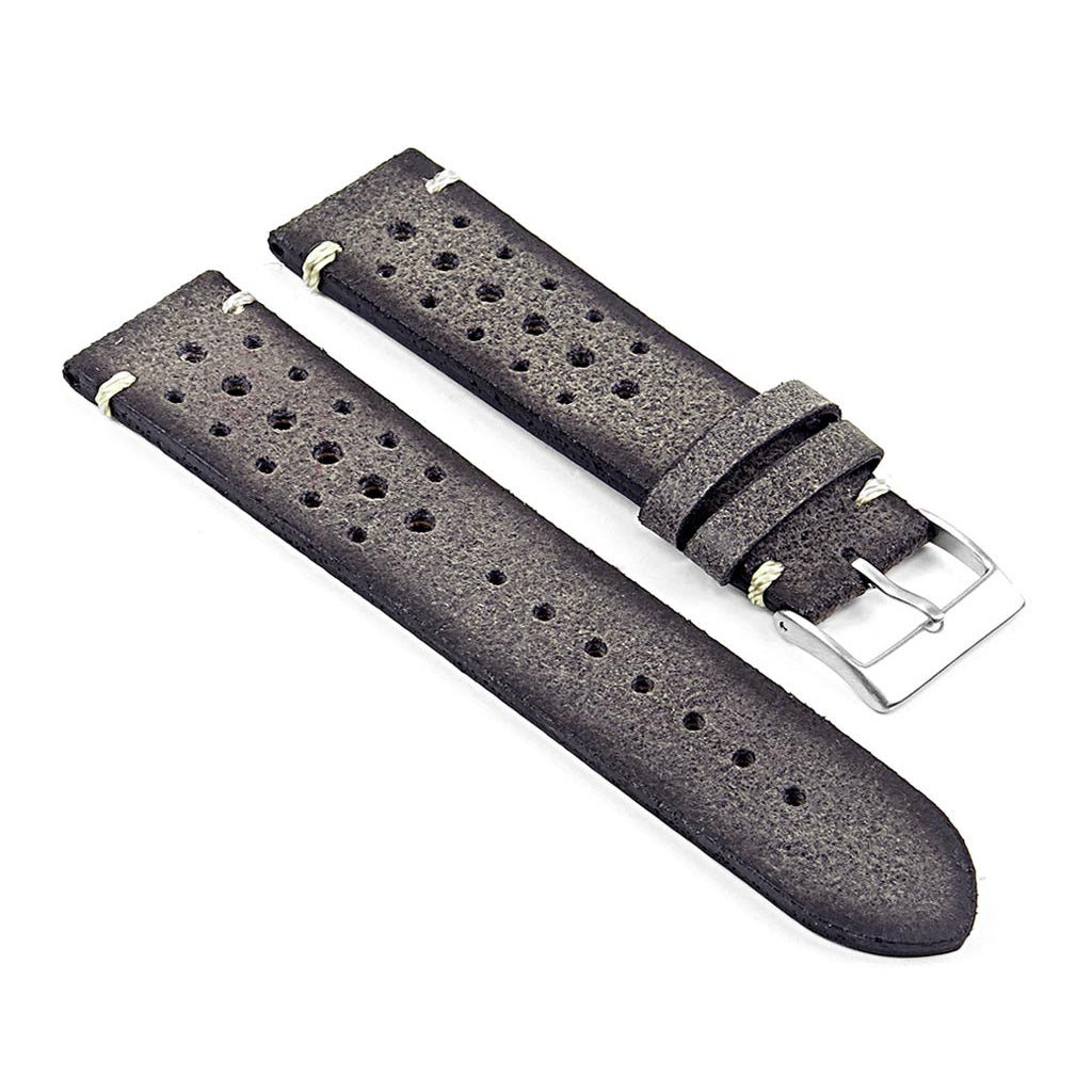 DASSARI Speedster Perforated Vintage Leather Rally Strap