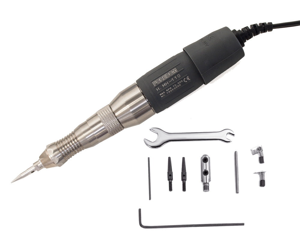 K.1090 Dual Handpiece Micromotor Kit, Hammer plus Rotary with 2.35mm (3/32″) or 1/8″ Collet
