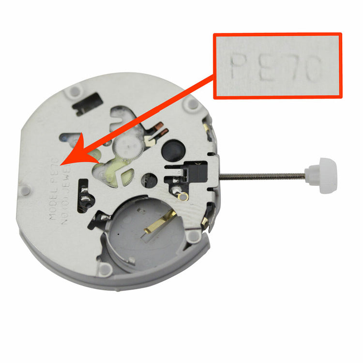 Chinese PE702 Quartz Movement, Date at 3