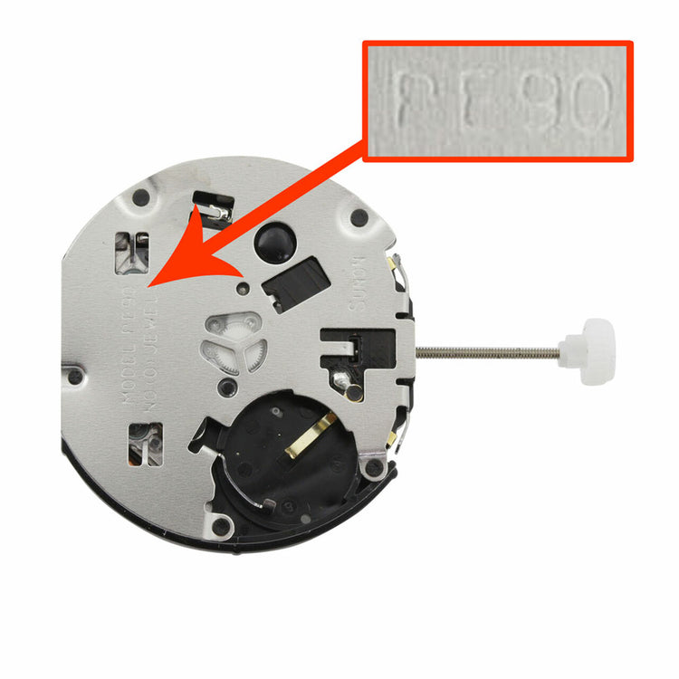 Chinese PE90-03 Quartz Chronograph Movement, Date at 3