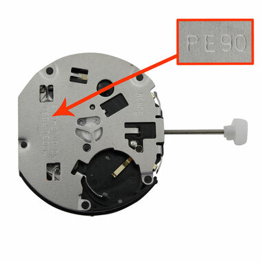Chinese PE90-07 Quartz Movement, Date at 6