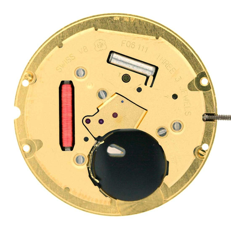 ETA F06.111 HCP 2-Hand Quartz Movement, Date at 3