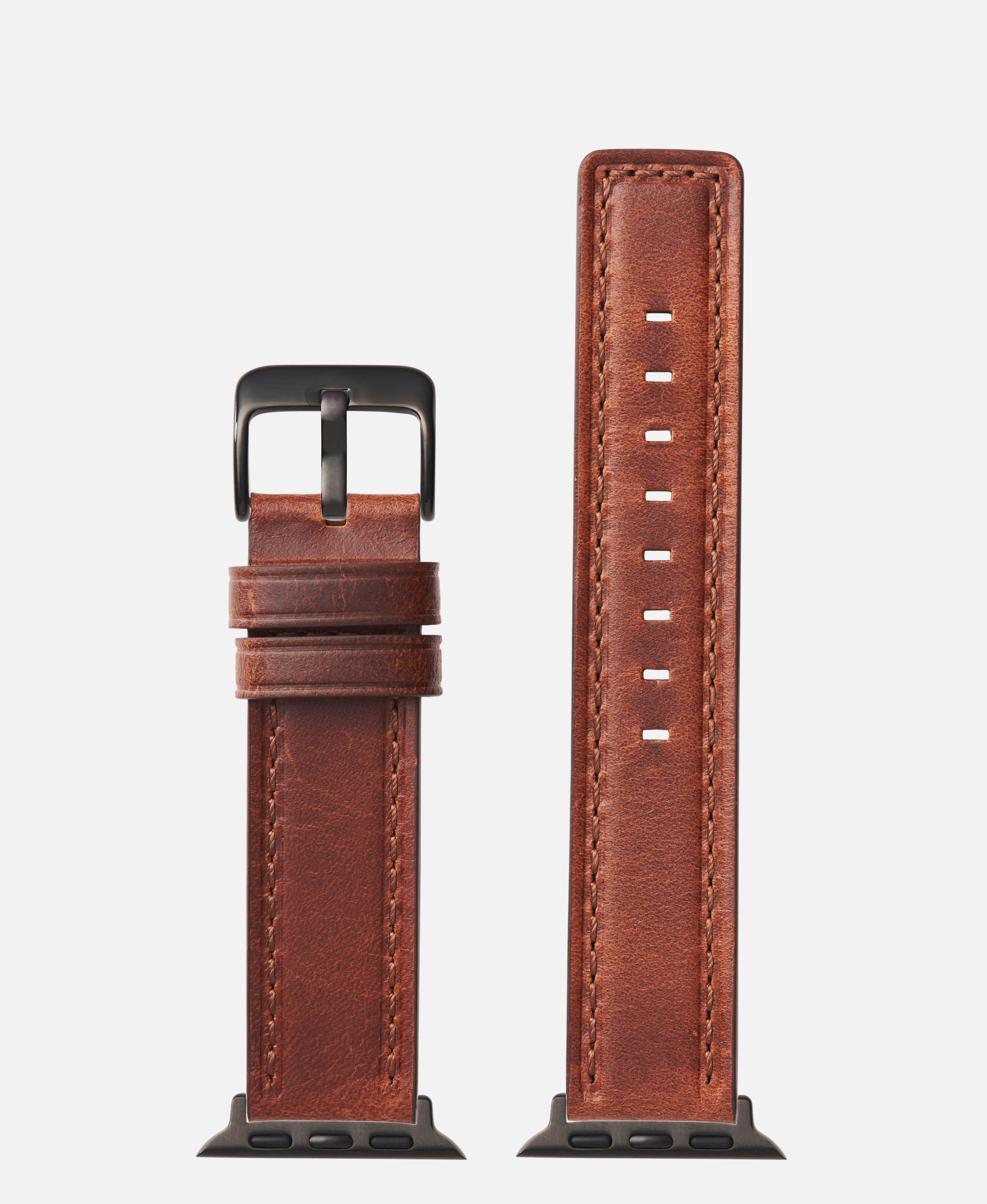 Square End Genuine Oil Tan | Apple Watch Compatible 38mm/40mm