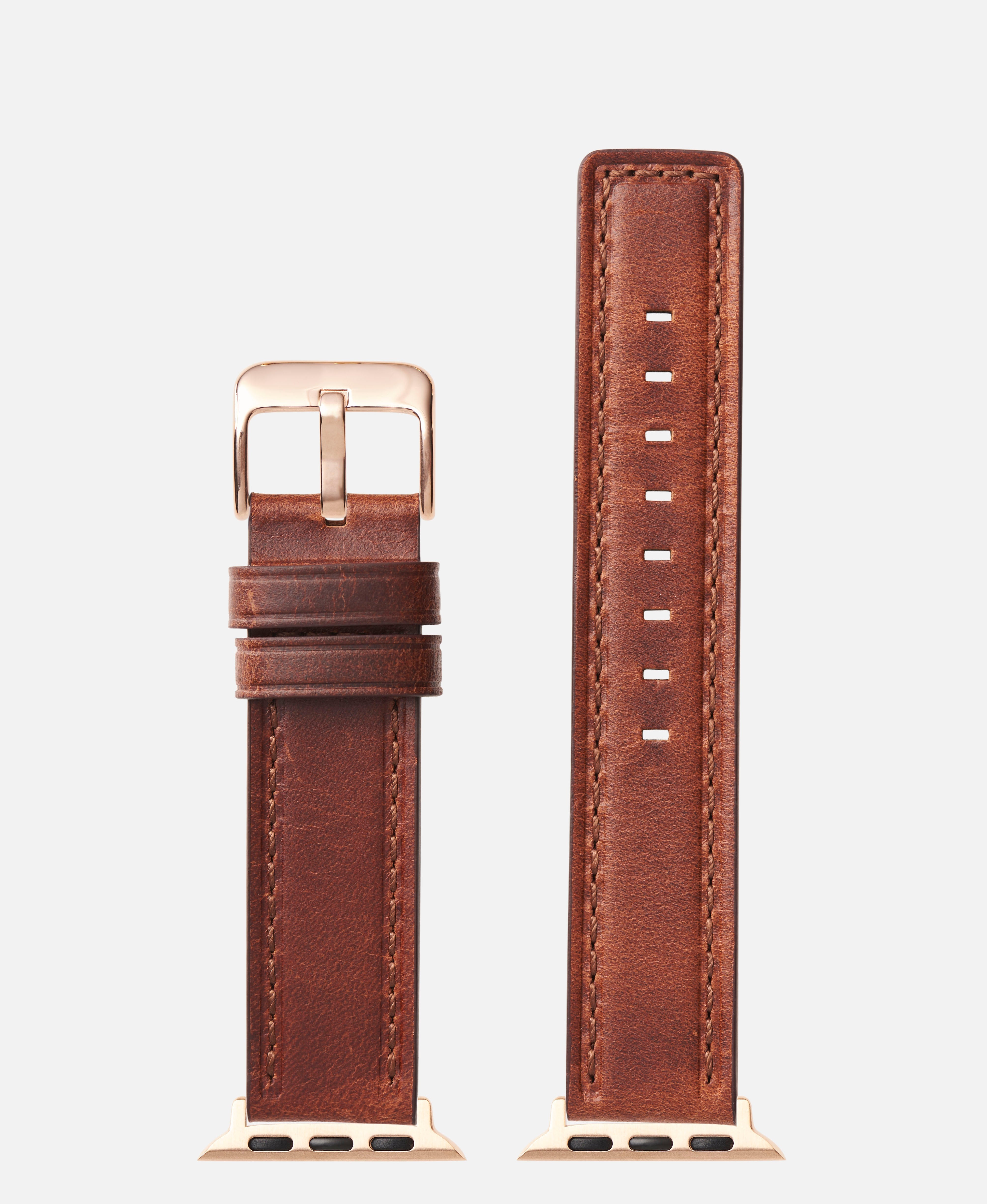Square End Genuine Oil Tan | Apple Watch Compatible 42mm/44mm