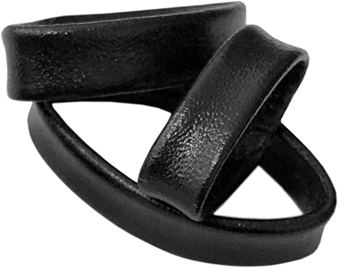 STRAP KEEPERS-BLACK LEATHER