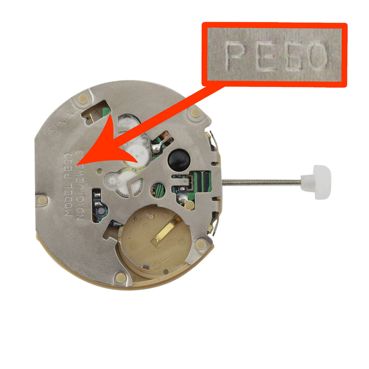 Chinese PE-602T Quartz Chronograph Movement, Date at 6