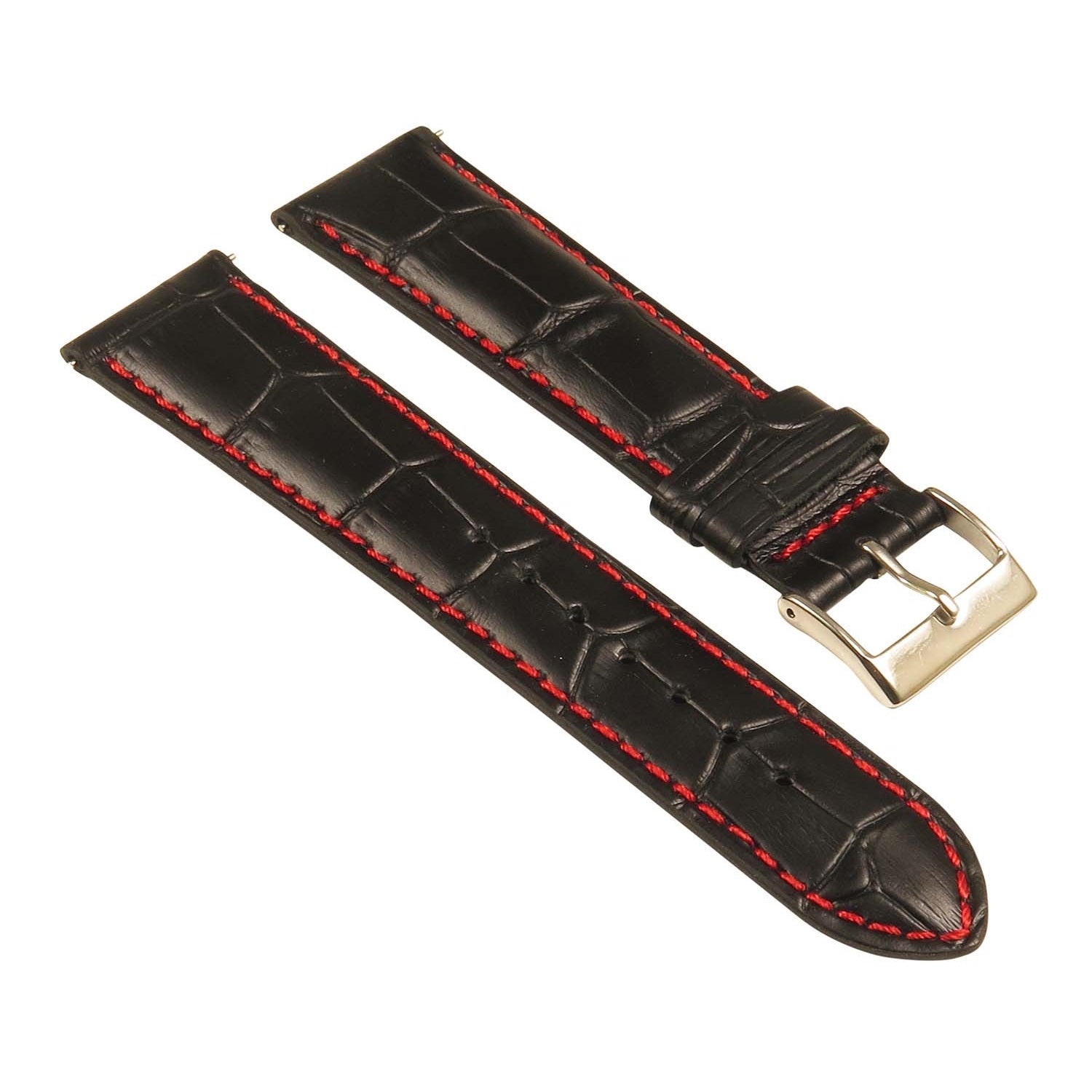 Men's Crocodile Embossed Strap - Quick Change Black
